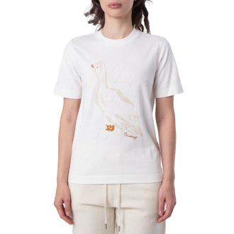 Burberry Duck Graphic Print Cotton T Shirt, Size XX-Small