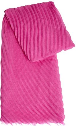 Issey Miyake Pleated Fine-knit Scarf - Pink - One Size