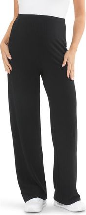 Ripe Cindy Rib Knit Maternity Pant in Black at Nordstrom, Size X-Large