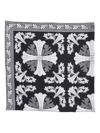 Chrome Hearts Foulard in seta a fantasia - Nero