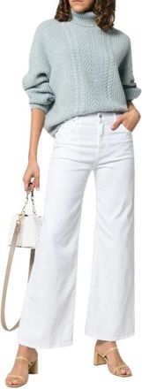 Eve Denim White Charlotte Wide Leg Culottes Size S