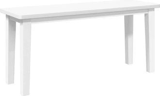 vidaXL Banco 90 Cm Madera Maciza Caucho Blanco Vidaxl