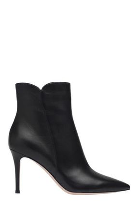 Gianvito Rossi Levy 85 Booties in Black Leather at Nordstrom, Size 38.5