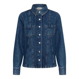 MY ESSENTIAL WARDROBE Denim Shirt - Dames - Blouses & Shirts - Blauw - Maat: M Denim