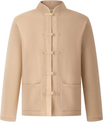 Shanghai Tang Vest met geknoopte knoop - Beige