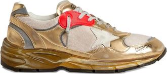 Golden Goose Sneakers, female, Multicolor, Size: 5 US Laminated Leather Running Sneakers
