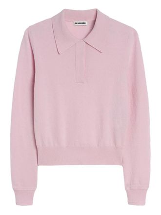 Jil Sander Wollen polotrui - Roze