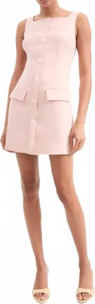 Veronica Beard Evan Linen Mini Dress In Pink Shell