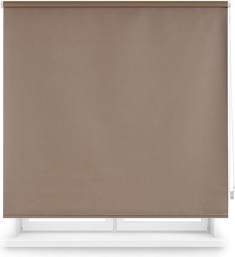 Blindecor Draco Tenda a rullo oscurante - Marrone, 160 x 230 cm (Larghezza x Altezza) Dimensioni del tessuto 157 x 225 cm. Tende termiche oscuranti - Blindecor