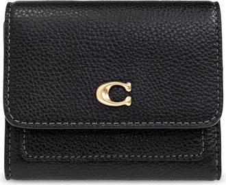 Coach Kleine Flap Wallet - Dames - Portefeuilles - Zwart - ONE Size - Leer - Accessoires