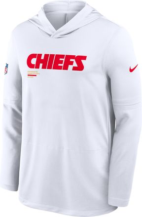 Nike Kansas City Chiefs Pure Fury Sideline Nike Mens Dri-FIT NFL Long-Sleeve Hooded Top in White | 03B910A7G-P8B