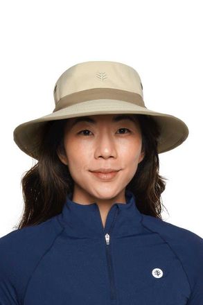 Coolibar Matchplay Wide Brim Golf Hat, UPF 50+ Sun Protection in Tan/khaki at Nordstrom, Size Xx-Large