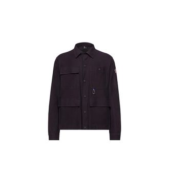 Moncler Moncler Cotton Gabardine Shirt Jacket, Men, Blue, Size: M
