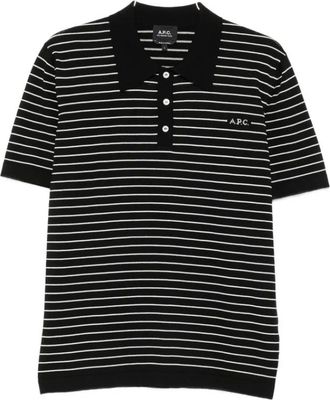A.P.C. A.p.c., Tops, Heren, Zwart, XL, Polo Shirt