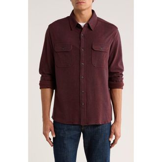 7 Diamonds Generation Herringbone Stretch Button-Up Shirt in Burnt Orange at Nordstrom Rack, Size Xx-Large