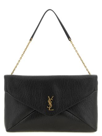 Saint Laurent Black Cassandre Large Shoulder Bag