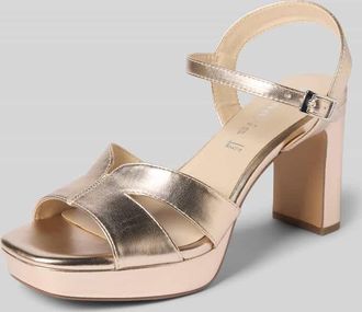 Tamaris Tamaris Sandalette mit Plateausohle in Gold, Gr&ouml;&szlig;e 37