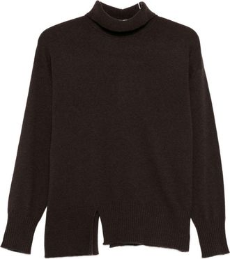 Antonelli High-neck Sweater With Side Slits