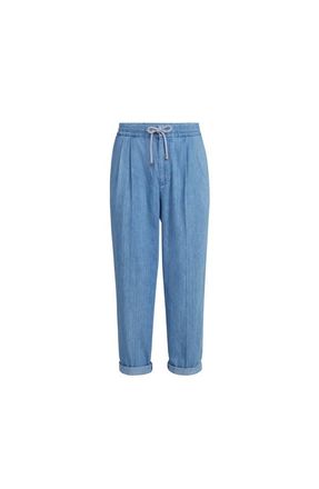 Brunello Cucinelli Lightweight denim trousers in Light Denim at Nordstrom, Size 60 It