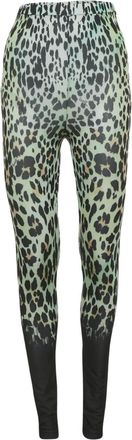 Roberto Cavalli Leggings con stampa animalier - Verde