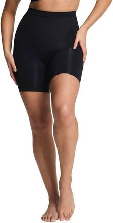 Spanx SPANXsculpt GoFigure Mid Thigh Shaper Shorts in Very Black at Nordstrom, Size X-Large