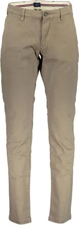GANT Beige Slim Broek met Logo - Heren - Chinos - Beige - W35 L34 - Broeken