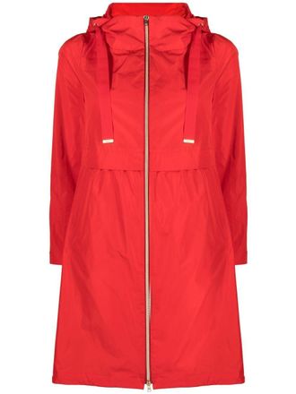 Herno Techno Taffeta parka met trekkoord - Rood