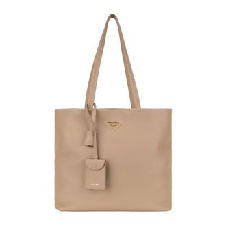 Prada Tote Bags, female, Beige, Size: ONE SIZE Tote Bag