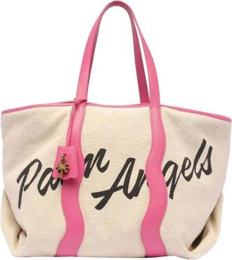 Palm Angels Schoudertas - Dames - Shoppers - Roze - ONE Size - Katoen - Tassen