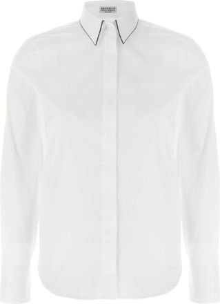 Brunello Cucinelli White Cotton Womens Blouse