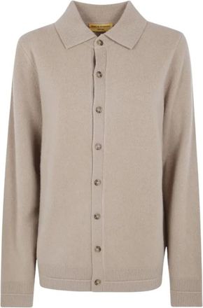 Guest In Residence Felted Plaza Shirt - Heren - Vesten - Beige - L - Wol - Truien & Vesten