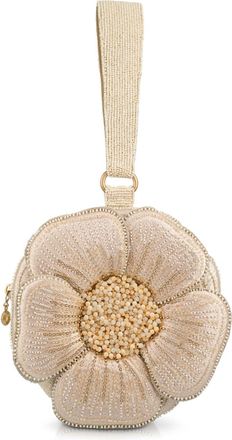 Mary Frances Mary Frances Womens Petal Me, Cream Crossbody Handbag, Ivory