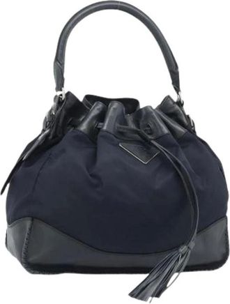Prada Bolso de cubo vintage de nailon Pre-owned - Pre-owned - Mujer - Negro - ONE SIZE