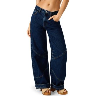 Steve Madden Tre Belted Hem Jeans in Dark Blue at Nordstrom Rack, Size 29