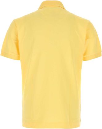 Lacoste Mens Yellow Piquet Polo Shirt Yelow Exterior: Cotton T-shirts And Polos