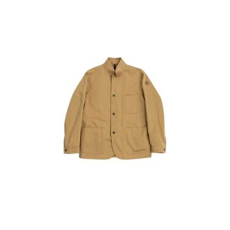 Moncler Beige Katoen Linnen Overshirt - Heren - Zomerjassen - Bruin - L - Katoen - Jassen