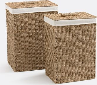 La Redoute Interieurs Set van 2 wasmanden van gevlochten zeegras, AZURO