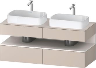 Duravit Qatego Meuble Sous-lavabo En Console, 2 Tiroirs, 2 - Duravit