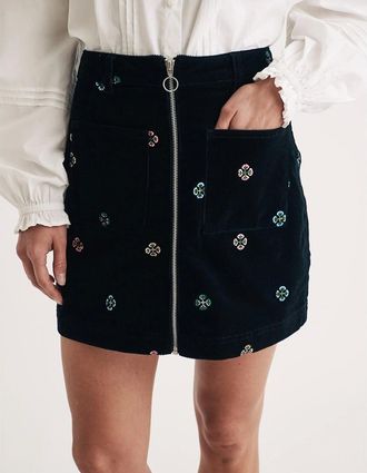 Nobody's Child Womens Dalong Mini Floral Patterned A-Line Skirt - Multi - Size: 4 3xs