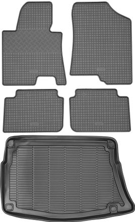 OEM Hyundai I30 Ii Hatchback (2012-2017) - Juego De Alfombrillas De Goma Para Coche + Alfombrilla Para Maletero