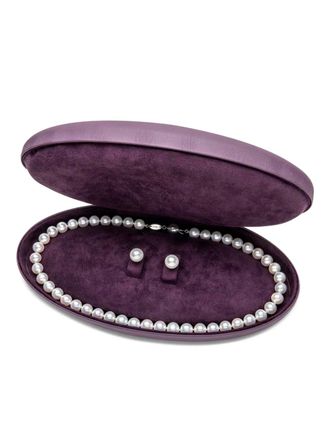 Yoko London 18k white gold Classic freshwater pearl necklace and earrings set - women - 18kt White Gold/Freshwater Pearl - One Size