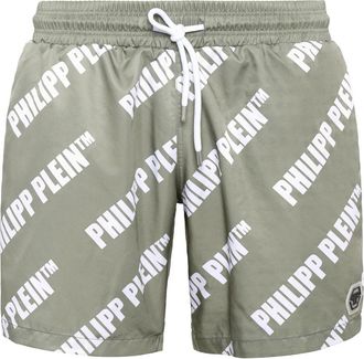 Philipp Plein Zwemshorts - Heren - Strandmode - Groen - L - Polyester - Badmode