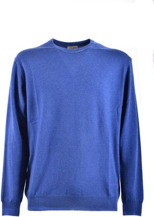 Woolrich Sky Blue Wool Classic Crew Neck Knitwear