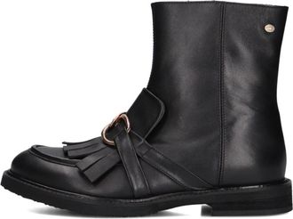 Fred De La Bretoniere Paris Hay Dameslaarzen - Dames - Enkellaarsjes - Zwart - 38 EU - Wol - Schoenen