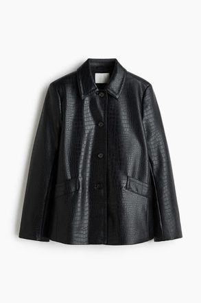 H&M Coated Jacket in Black at Nordstrom, Size X-Small