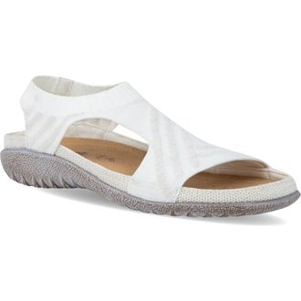 Naot Kawhia Sandal in White W/Silver Knit at Nordstrom, Size 10Us