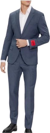 HUGO BOSS Single Breasted Suit Set - Heren - Business pakken - Blauw - S - Kostuums