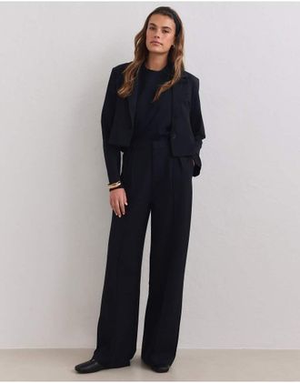 Aim'n pantaloni sartoriali relaxed Luxe neri-Nero