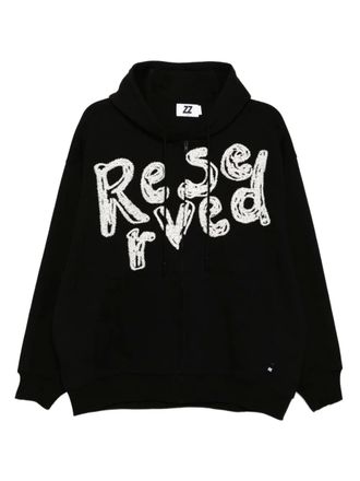 Izzue embroidered hoodie - women - Polyester/Cotton - S - Black