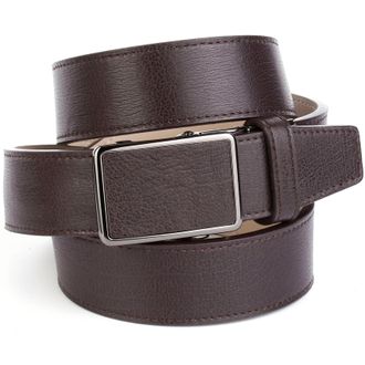 Anthoni Crown Lederg&uuml;rtel ANTHONI CROWN, Damen, Gr. 11,5, braun, Leder, unifarben, G&uuml;rtel Lederg&uuml;rtel, f&uuml;r Freizeithosen, Ton in Ton Steppung